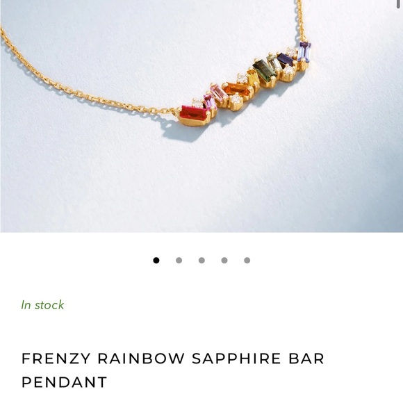 Suzanne Kalan Frenzy firework bar necklace with emerald - Picture 2 of 9